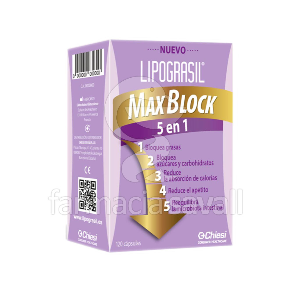 LIPOGRASIL MAXBLOCK 5 EN 1 120 CAPSULAS