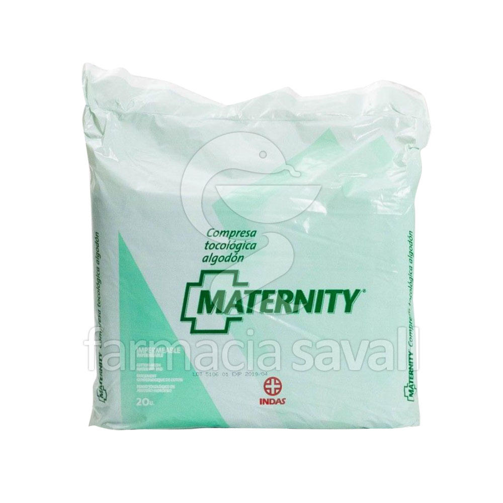 Venta de Compresas Indas Maternity Algodon 20 U Online